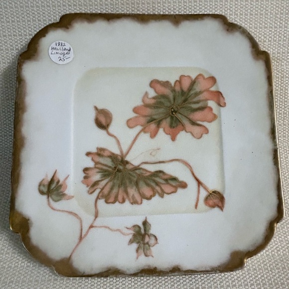 Haviland Other - Haviland Floral Square Plate with Gold Trim